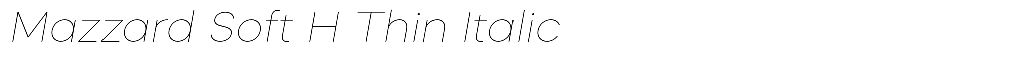Mazzard Soft H Thin Italic image
